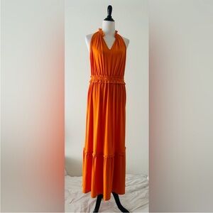 Karl Lagerfeld L Vibrant spring Orange Maxi Dress